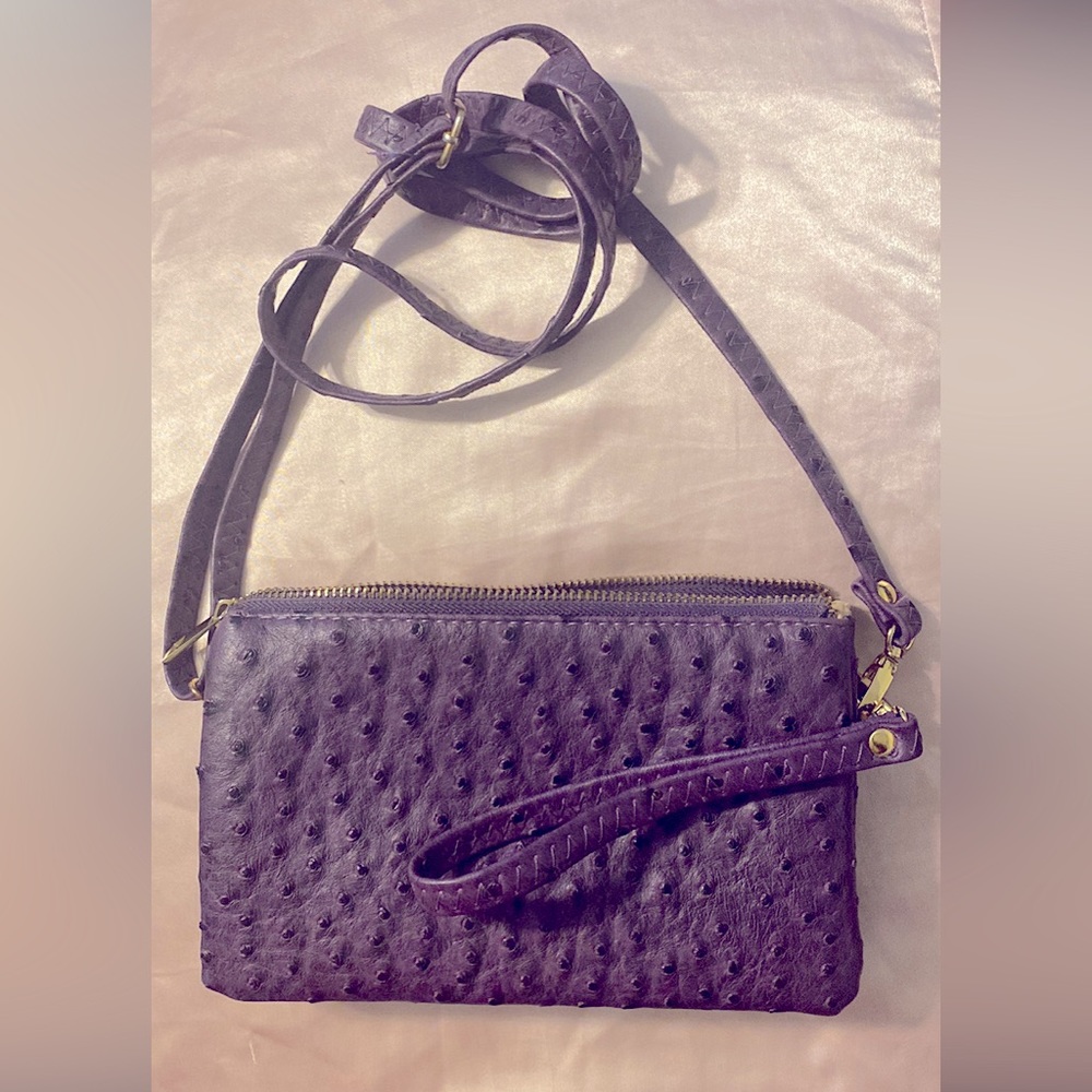 Purple Crossbody/wristlet/clutch bag